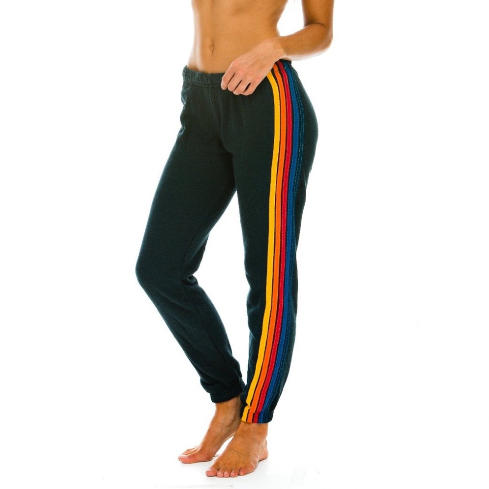 Aviator Nation 5 Stripe Grey Sweatpants